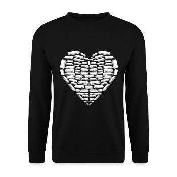 Many Harmonica Instruments Music Instrument Player - Unisex Sweatshirt - black - Front - Alina (178cm) & Michal (187cm)