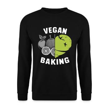 vegan baking healthy eating vegan cuisine heart - Unisex Sweatshirt - black - Front - Alina (178cm) & Michal (187cm)