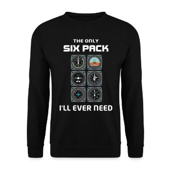 Airplane Tshirt Men's Helicopter Pilot Airplane - Unisex Sweatshirt - black - Front - Alina (178cm) & Michal (187cm)