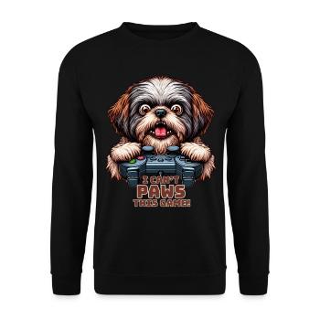Dog gamers, Dog game freak shih tzu - Sweat-shirt Unisexe - noir - Devant - Alina (178cm) & Michal (187cm)