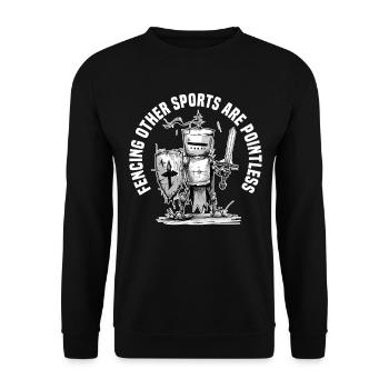 Masque Fencer Sport Design Sur Jeu Sur L’escrime De Combat - Sweat-shirt Unisexe - noir - Devant - Alina (178cm) & Michal (187cm)