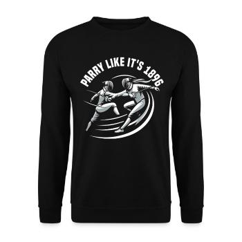 Masque Fencer Sport Design Sur Jeu Sur L’escrime De Combat - Sweat-shirt Unisexe - noir - Devant - Alina (178cm) & Michal (187cm)