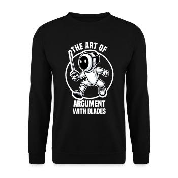 Masque Fencer Sport Design Sur Jeu Sur L’escrime De Combat - Sweat-shirt Unisexe - noir - Devant - Alina (178cm) & Michal (187cm)