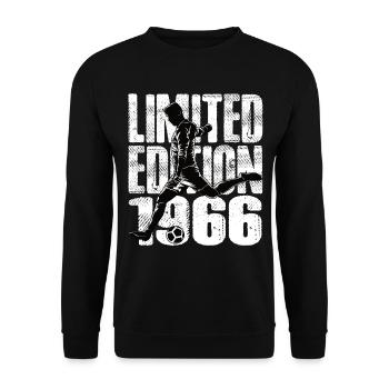 Limited Edition 1966 Limited Edition Fußball - Unisex Pullover - Schwarz - Vorne - Alina (178cm) & Michal (187cm)