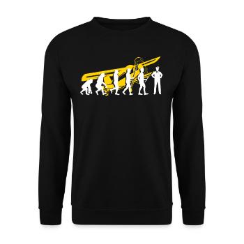 Airplane Tshirt Men's Helicopter Pilot Airplane - Unisex Sweatshirt - black - Front - Alina (178cm) & Michal (187cm)