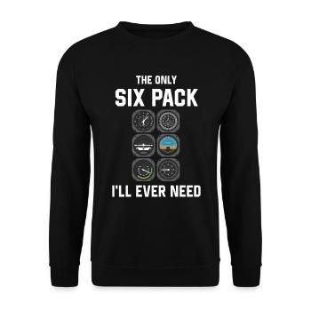 Airplane Tshirt Men's Helicopter Pilot Airplane - Unisex Sweatshirt - black - Front - Alina (178cm) & Michal (187cm)