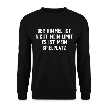 Airplane Tshirt Men's Helicopter Pilot Airplane - Unisex Sweatshirt - black - Front - Alina (178cm) & Michal (187cm)