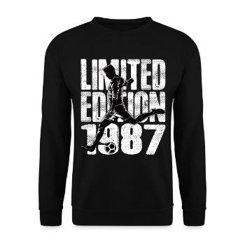 Limited Edition 1987 Limited Edition Fußball - Unisex Pullover - Schwarz - Vorne - Alina (178cm) & Michal (187cm)