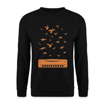 Harmonica Musicien Harmonica Harmonica Inst - Sweat-shirt Unisexe - noir - Devant - Alina (178cm) & Michal (187cm)