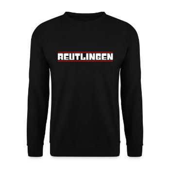 Reutlingen - Unisex Pullover - Schwarz - Vorne - Alina (178cm) & Michal (187cm)