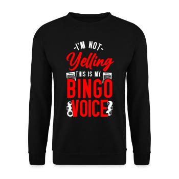 Bingo Player I'm Not Yelling This - Unisex Sweatshirt - black - Front - Alina (178cm) & Michal (187cm)