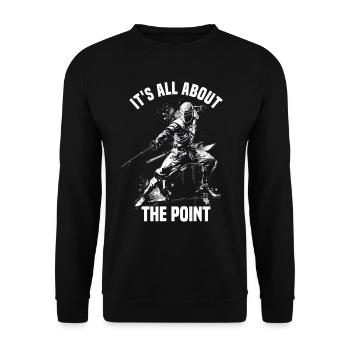 Masque Fencer Sport Design Sur Jeu Sur L’escrime De Combat - Sweat-shirt Unisexe - noir - Devant - Alina (178cm) & Michal (187cm)
