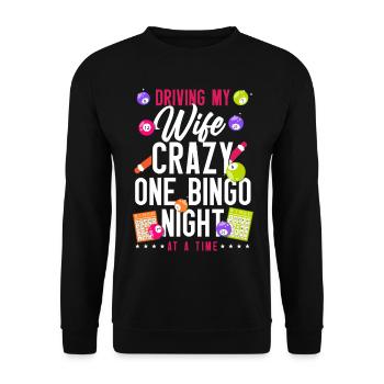 Bingo Player Husband Wife Driving - Unisex Sweatshirt - black - Front - Alina (178cm) & Michal (187cm)