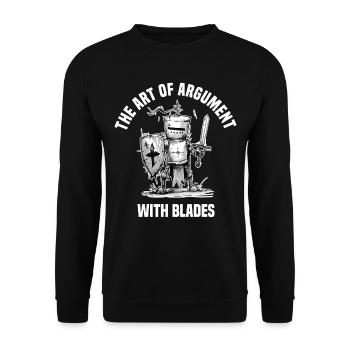 Masque Fencer Sport Design Sur Jeu Sur L’escrime De Combat - Sweat-shirt Unisexe - noir - Devant - Alina (178cm) & Michal (187cm)