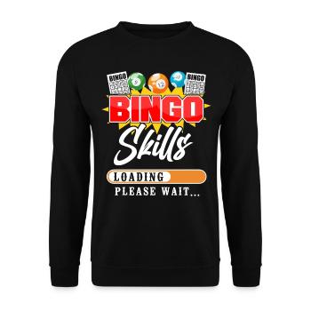 Bingo Player Bingo Skills Loading - Unisex Sweatshirt - black - Front - Alina (178cm) & Michal (187cm)