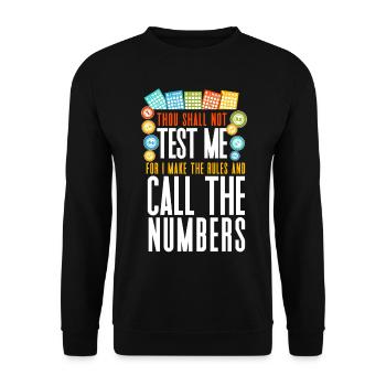 Bingo Joueur Bingo Bingo Caller Thou - Sweat-shirt Unisexe - noir - Devant - Alina (178cm) & Michal (187cm)