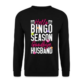 Bingo Player Husband Wife Hello - Unisex Sweatshirt - black - Front - Alina (178cm) & Michal (187cm)