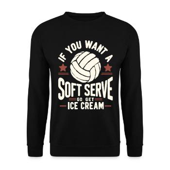 volley-ball, joueurs de volley-ball drôles, joueurs de volley-ball - Sweat-shirt Unisexe - noir - Devant - Alina (178cm) & Michal (187cm)