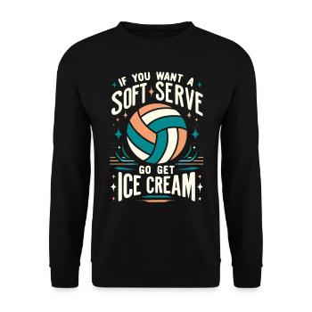 volley-ball, joueurs de volley-ball drôles, joueurs de volley-ball - Sweat-shirt Unisexe - noir - Devant - Alina (178cm) & Michal (187cm)