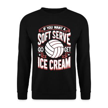 volley-ball, joueur de volley-ball drôle, joueur de volley-ball - Sweat-shirt Unisexe - noir - Devant - Alina (178cm) & Michal (187cm)