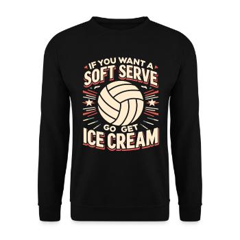 volley-ball, joueurs de volley-ball drôles, joueurs de volley-ball - Sweat-shirt Unisexe - noir - Devant - Alina (178cm) & Michal (187cm)