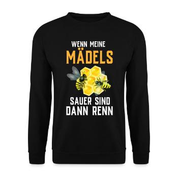Beekeeper Tshirt Honey Bee Beekeeping Beekeeper - Unisex Sweatshirt - black - Front - Alina (178cm) & Michal (187cm)