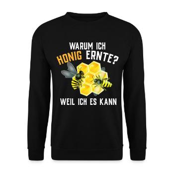 Beekeeper Tshirt Honey Bee Beekeeping Beekeeper - Unisex Sweatshirt - black - Front - Alina (178cm) & Michal (187cm)
