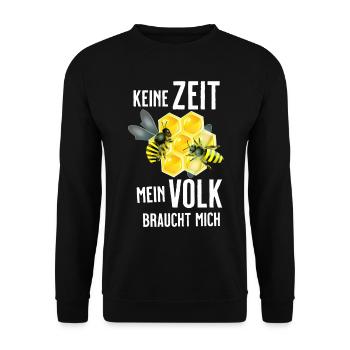 Beekeeper Tshirt Honey Bee Beekeeping Beekeeper - Unisex Sweatshirt - black - Front - Alina (178cm) & Michal (187cm)