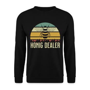 Beekeeper Tshirt Honey Bee Beekeeping Beekeeper - Unisex Sweatshirt - black - Front - Alina (178cm) & Michal (187cm)