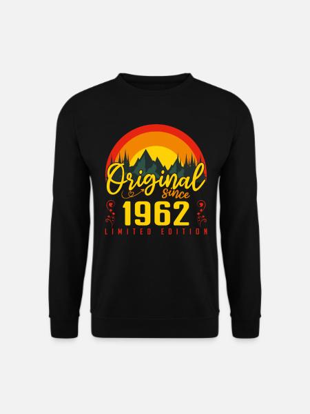 Geburtstag 1962 Geschenk 1962 Geburtstag - Unisex Pullover - Schwarz
