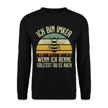 Beekeeper Tshirt Honey Bee Beekeeping Beekeeper - Unisex Sweatshirt - black - Front - Alina (178cm) & Michal (187cm)