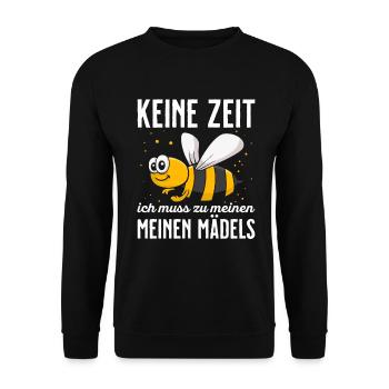Beekeeper Tshirt Honey Bee Beekeeping Beekeeper - Unisex Sweatshirt - black - Front - Alina (178cm) & Michal (187cm)