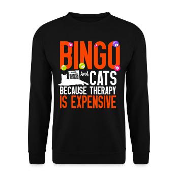Bingo Player Cat Bingo And Cats - Unisex Pullover - Schwarz - Vorne - Alina (178cm) & Michal (187cm)
