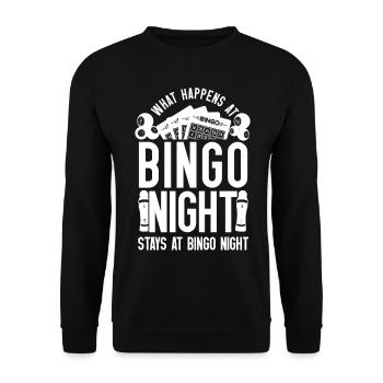 Joueur de bingo Que se passe-t-il au bingo ? - Sweat-shirt Unisexe - noir - Devant - Alina (178cm) & Michal (187cm)