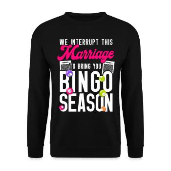 Bingo Player Husband Wife Marriage - Unisex Pullover - Schwarz - Vorne - Alina (178cm) & Michal (187cm)
