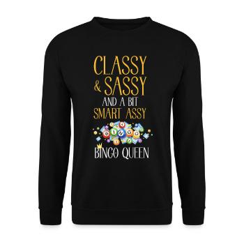 Bingo Player Classy Sassy And A - Unisex Pullover - Schwarz - Vorne - Alina (178cm) & Michal (187cm)