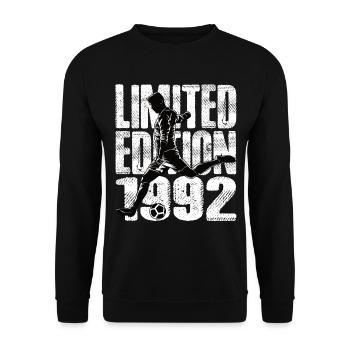 Limited Edition 1992 Limited Edition Fußball - Unisex Pullover - Schwarz - Vorne - Alina (178cm) & Michal (187cm)