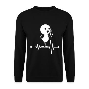 Harmonica Musician Harmonica Player Harmonica Hear - Unisex Pullover - Schwarz - Vorne - Alina (178cm) & Michal (187cm)