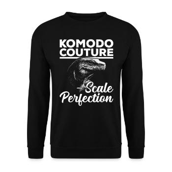 Komodo Couture owner of Komodo dragons, - Unisex Sweatshirt - black - Front - Alina (178cm) & Michal (187cm)