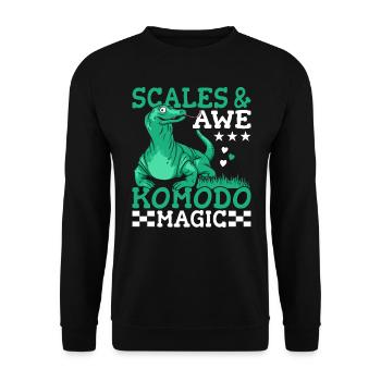 Hangar Komodo Dragon propriétaire faune - Sweat-shirt Unisexe - noir - Devant - Alina (178cm) & Michal (187cm)