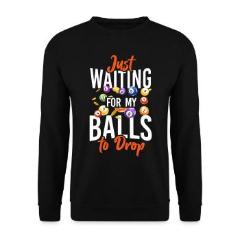 Bingo Player Pun Just Waiting For - Unisex Pullover - Schwarz - Vorne - Alina (178cm) & Michal (187cm)