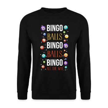 Boules de bingo de Noël pour joueur de bingo - Sweat-shirt Unisexe - noir - Devant - Alina (178cm) & Michal (187cm)