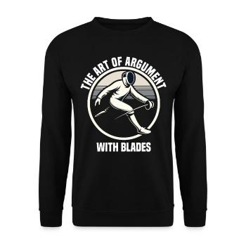 Masque Fencer Sport Design Sur Jeu Sur L’escrime De Combat - Sweat-shirt Unisexe - noir - Devant - Alina (178cm) & Michal (187cm)