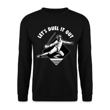 Masque Fencer Sport Design Sur Jeu Sur L’escrime De Combat - Sweat-shirt Unisexe - noir - Devant - Alina (178cm) & Michal (187cm)