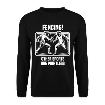 Masque Fencer Sport Design Sur Jeu Sur L’escrime De Combat - Sweat-shirt Unisexe - noir - Devant - Alina (178cm) & Michal (187cm)