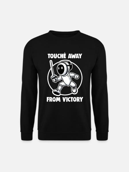 Fencer Sport Design Mask On Game On Combat Fencing - Unisex Pullover - Schwarz