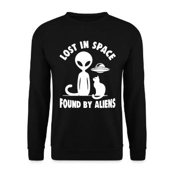 SciFi et extraterrestres extraterrestres et fan d’ovnis - Sweat-shirt Unisexe - noir - Devant - Alina (178cm) & Michal (187cm)