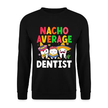 Nacho Dentiste moyen mexicain - Sweat-shirt Unisexe - noir - Devant - Alina (178cm) & Michal (187cm)