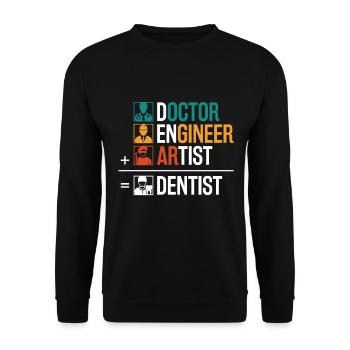 Médecine Dentaire Médecin Hygiéniste dentaire Dentiste - Sweat-shirt Unisexe - noir - Devant - Alina (178cm) & Michal (187cm)