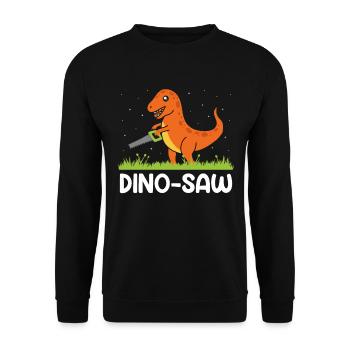 Dinosaure Dino préhistorique futur - Sweat-shirt Unisexe - noir - Devant - Alina (178cm) & Michal (187cm)